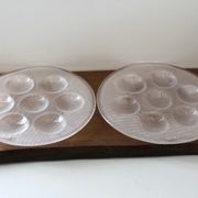 Set of 2 Kosta Boda oyster plates Sweden