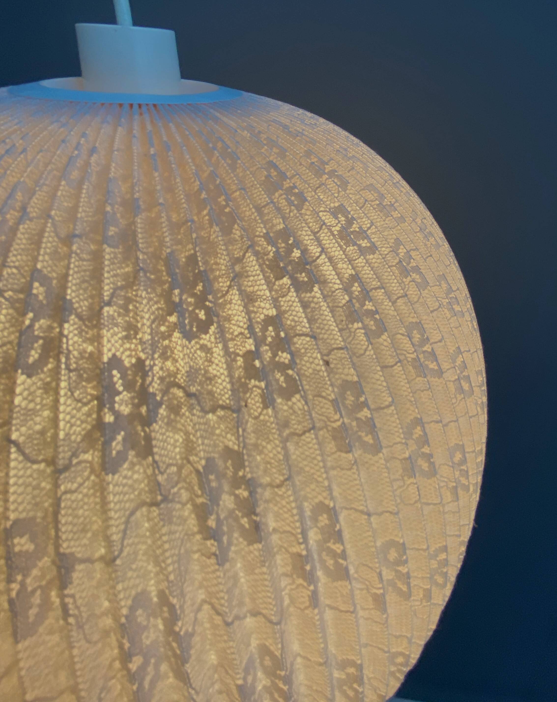 Plisee round hanging lamp 1960s