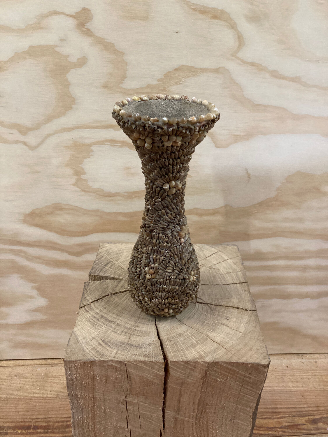 Vase coquillages vintage