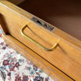 Vintage 70s double curtain filing cabinet