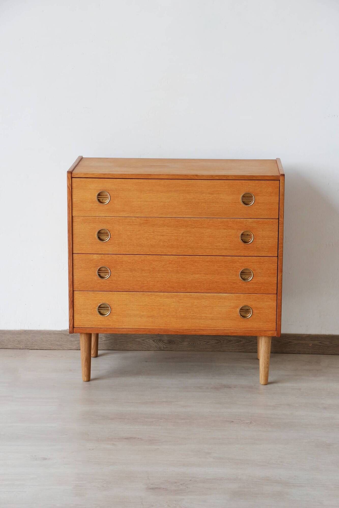 Scandinavian oak chest of drawers | vintage Danish furniture