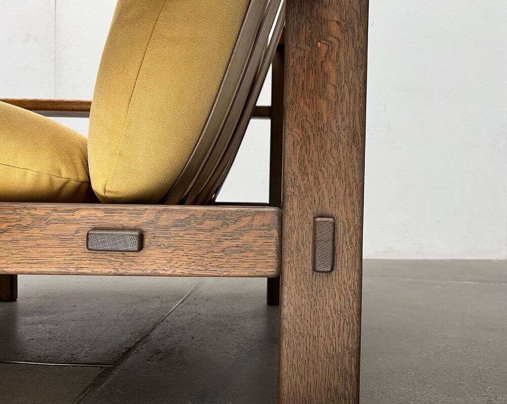 Vintage brutalist lounge chair set, 1960s