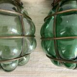 Marine lantern wall lamp in blown glass