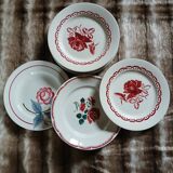 9 mismatched antique dinner plates