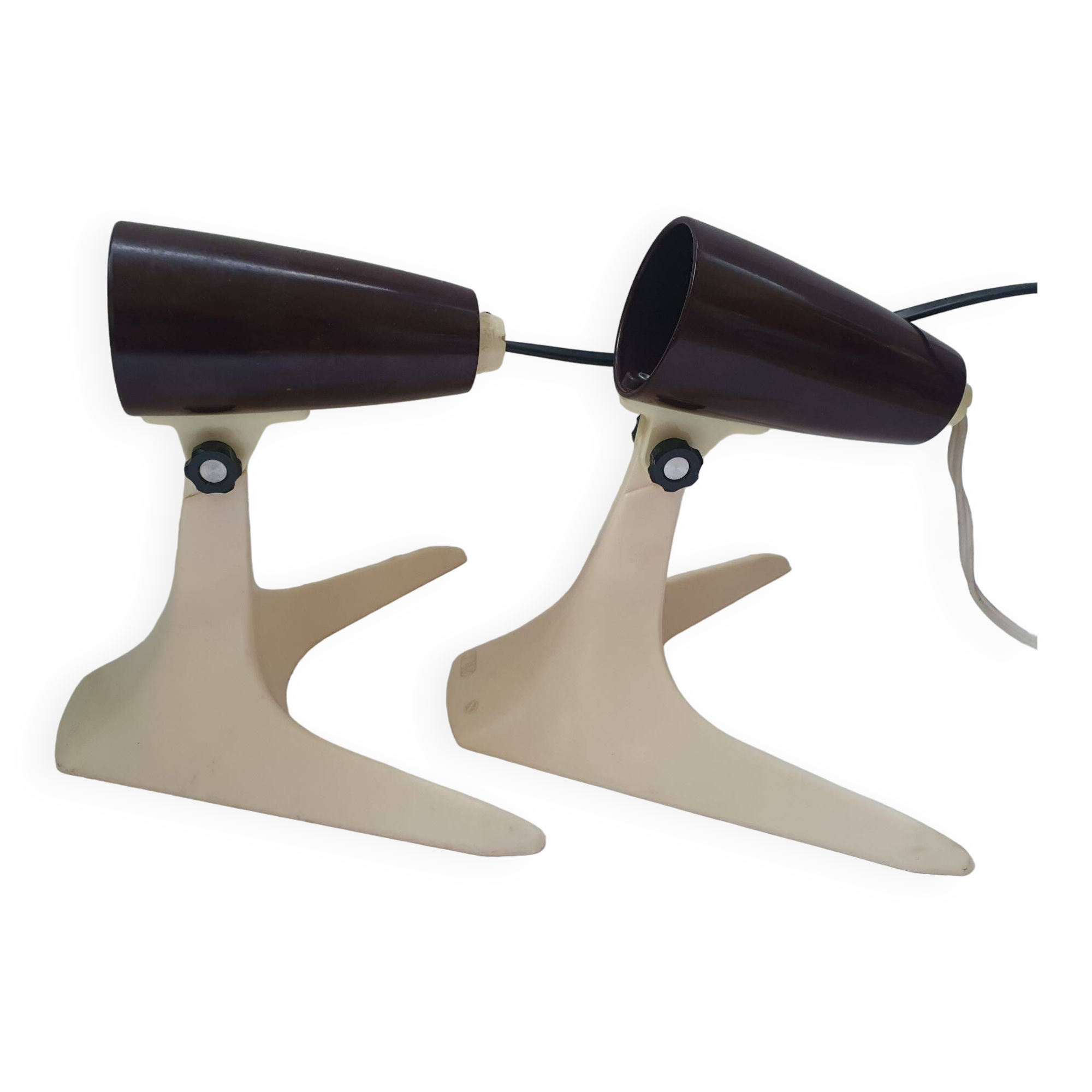 Pair of vintage bakelite table lamps from West Germany in the 1960s
