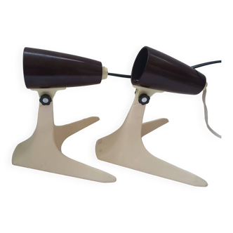 Pair of vintage bakelite table lamps from West Germany in the 1960s