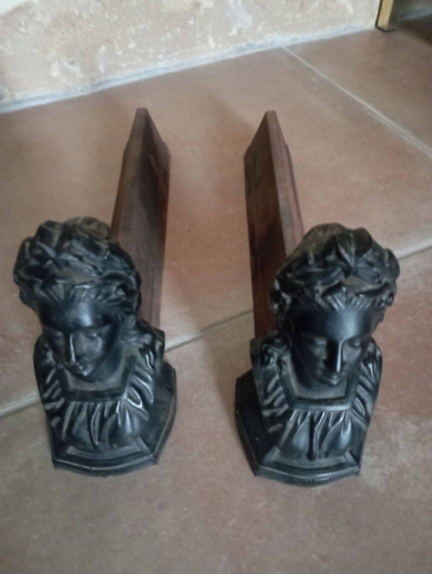 Pair of old andirons
