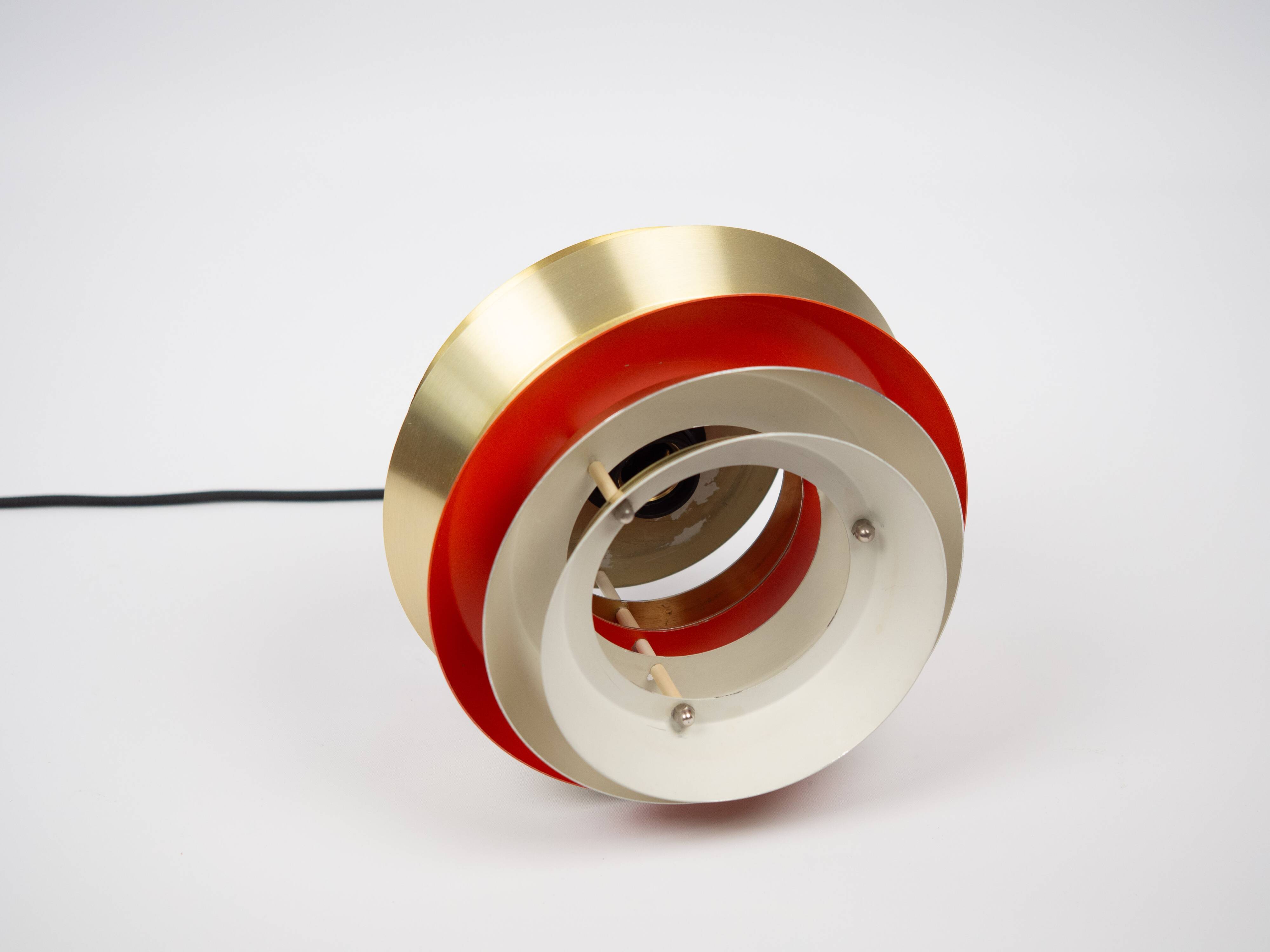 Pair of 2 Swedish vintage pendant lamps Trava by Carl Thore, Granhaga, 1960