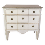 Gustavian Chest Of Drawers Grey Painted, Swedish Origin From 1840s