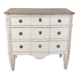 Commode gustavienne peinte en gris, d'origine suédoise des années 1840