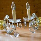 Old set of 2 Marie Thérése lamps with tassels