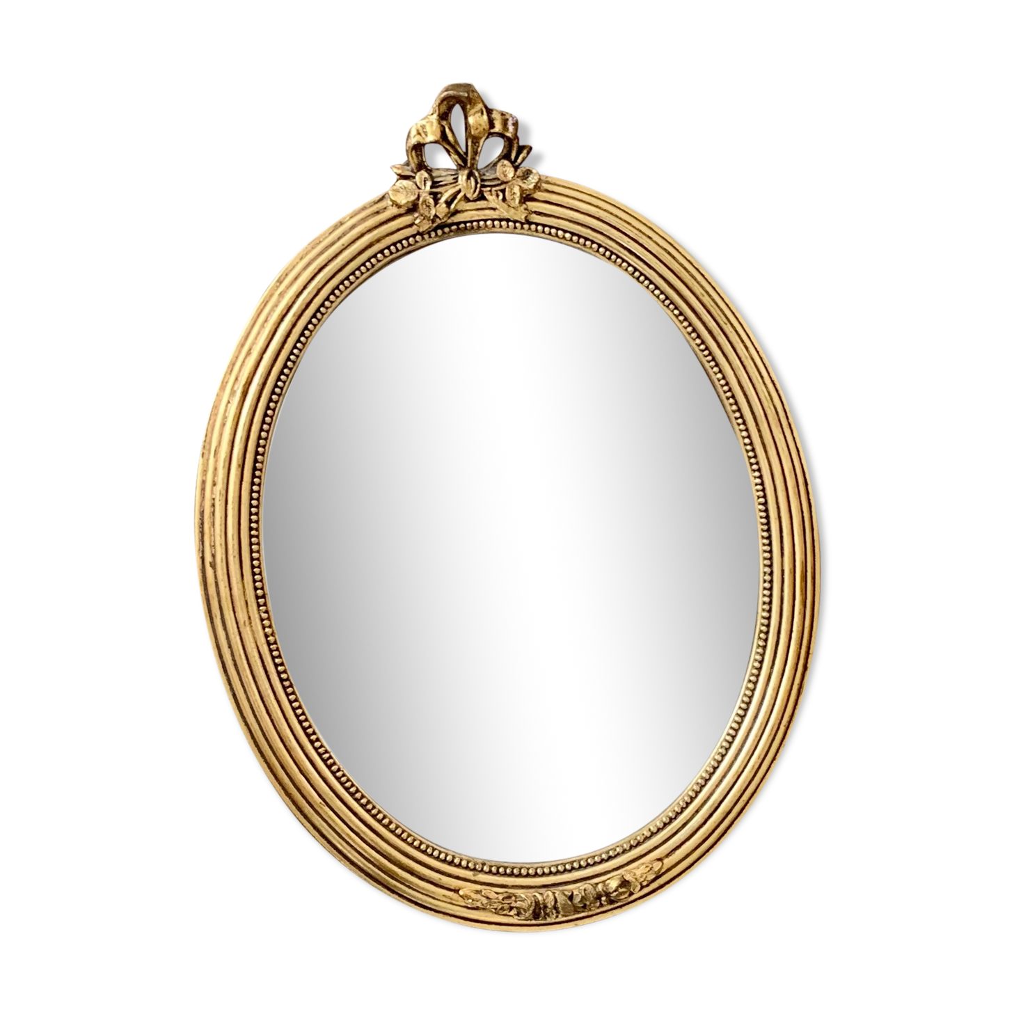 Oval gold mirror 37x27cm
