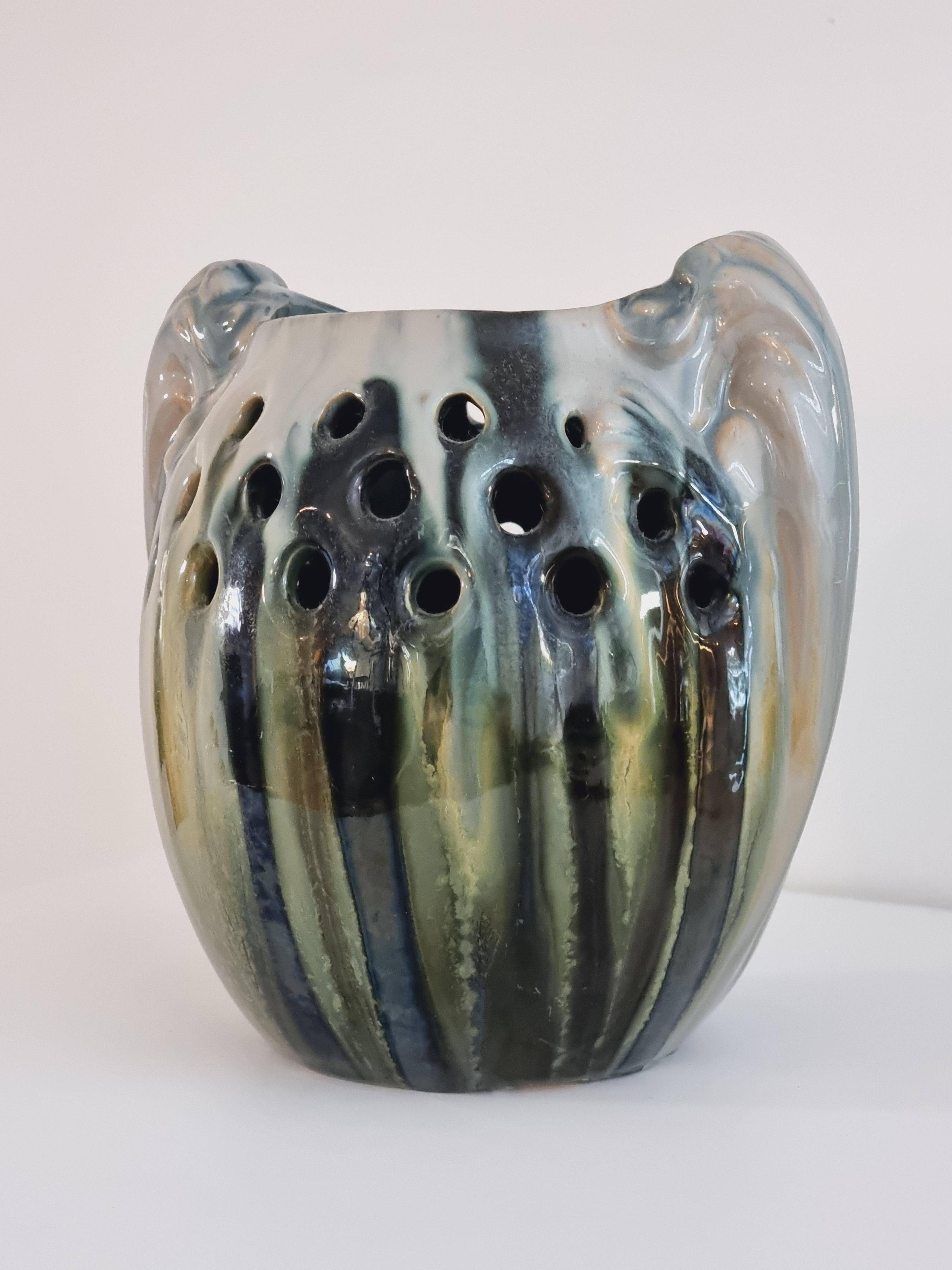 Michael Andersen & Son (MA&S) rare ceramic vase, Jugend, early 20th century, Denmark.
