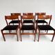 Re upholstered set of 6 design chairs by Burchardt Nielsen, 1960s