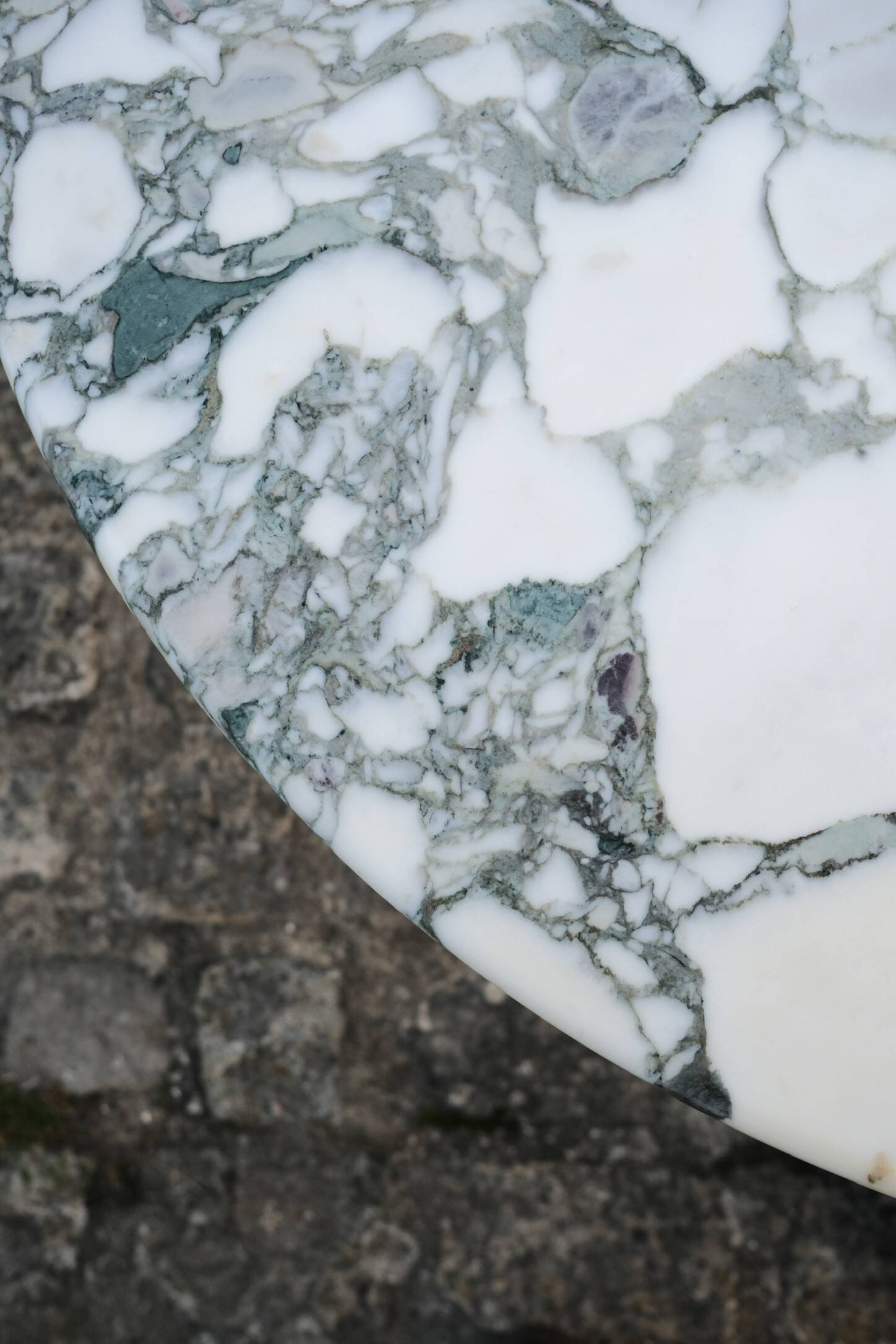Medici Breccia marble dining table, Italy, 1970s