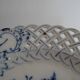 Old openwork Meissen earthenware plate decorated with blue onions 19th century