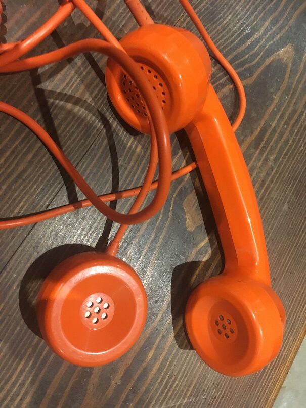 Orange vintage phone