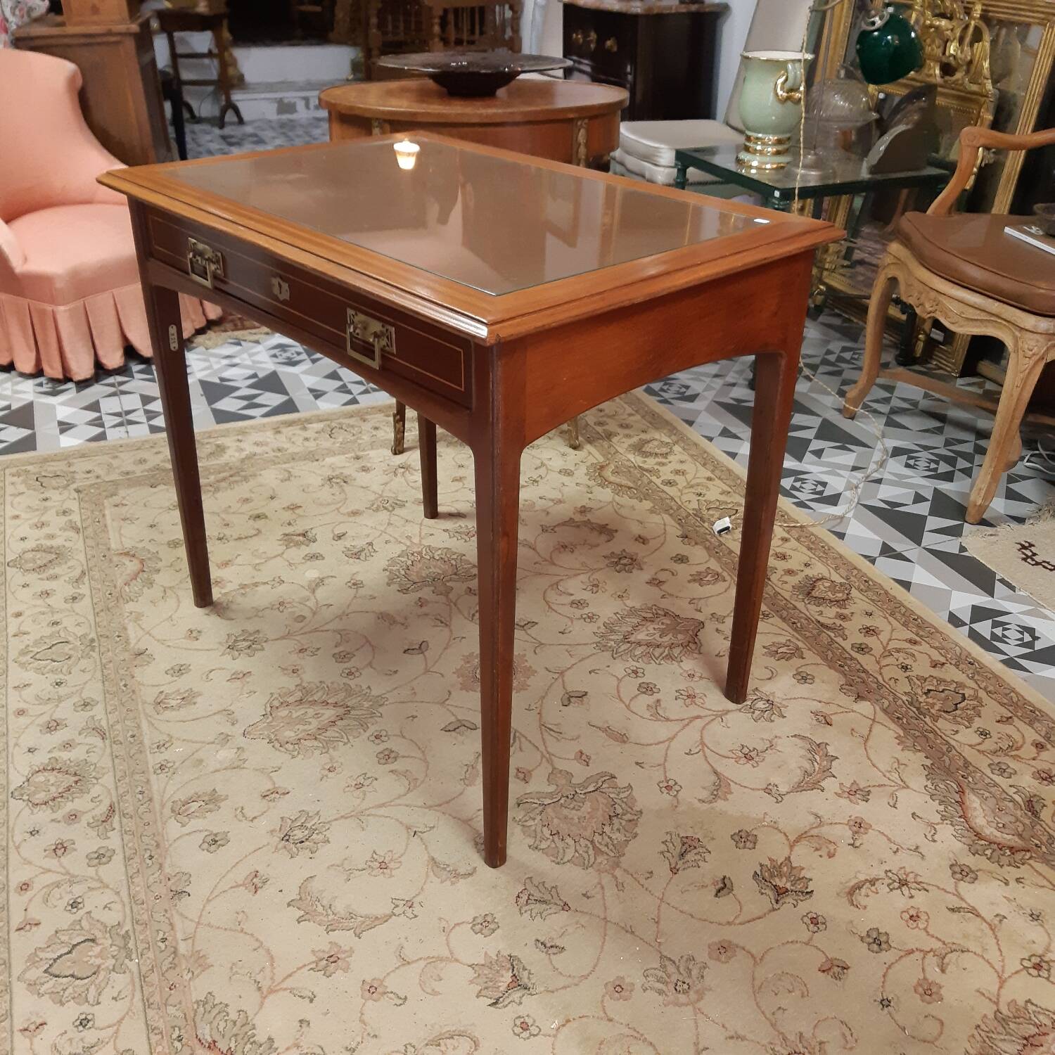 Bureau art nouveau en acajou