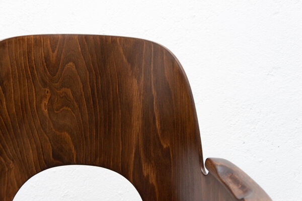 fauteuil de bureau bentwood par Radomír Hofman pour Ton