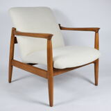 Polish icon, armchair model GFM-64, designed by E.Homa, 1960s, cream
