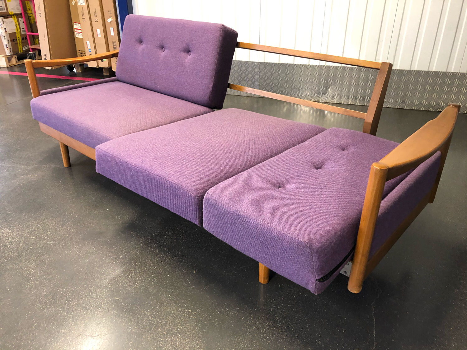 Daybed 2P convertible sofa by Walter Knoll circa 1960