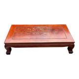 table in natural varnished quince wood