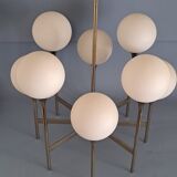 Chandelier Sciolari 8 balls in satin glass.