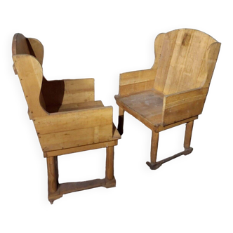 fir winged benches (pair)