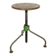 Tabouret pivotant industriel à 3 pieds d’usine Vert