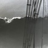 Photograph black and white silver print circa 1970 landscape bridge