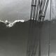 Photograph black and white silver print circa 1970 landscape bridge