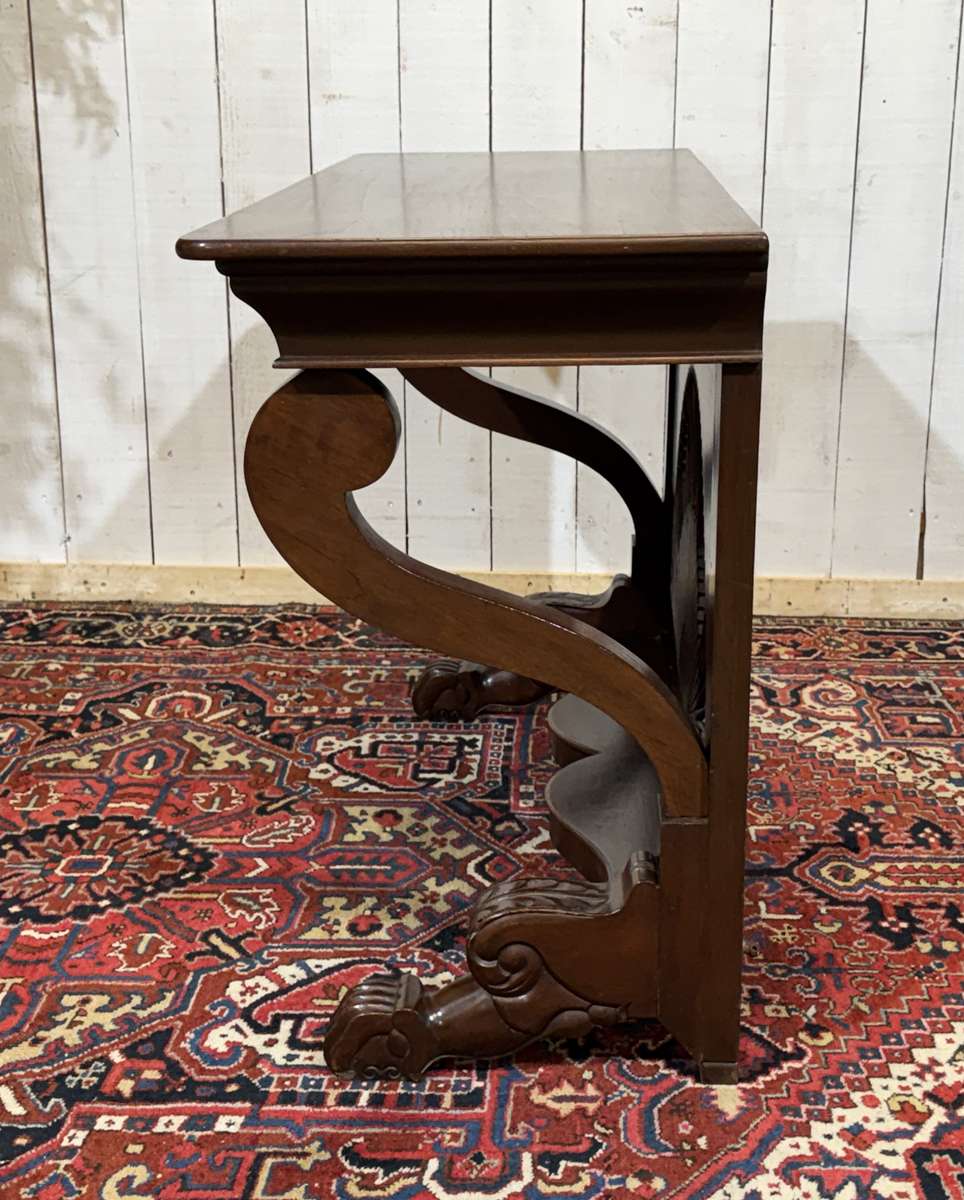 Louis Philippe console in teak from the 1950s - Indonesian craftsmanship.