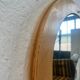 Vintage Large Pine Wooden Mirror, Sweden 1970's