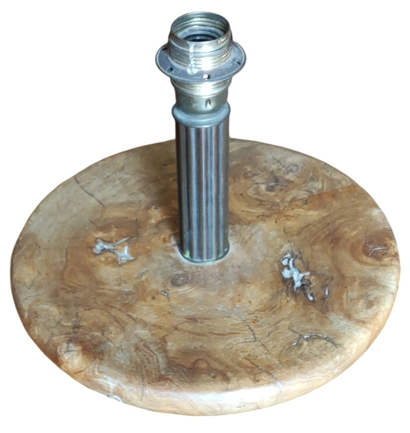 Old vintage solid wood lamp base