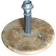 Old vintage solid wood lamp base