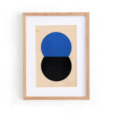 Collage on paper -LOKI H220 - blue and black - signed eawy