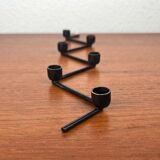 Mid-century Danish minimalist metal candlestick from the 1960s.