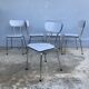 Set of 5 grey formica chairs