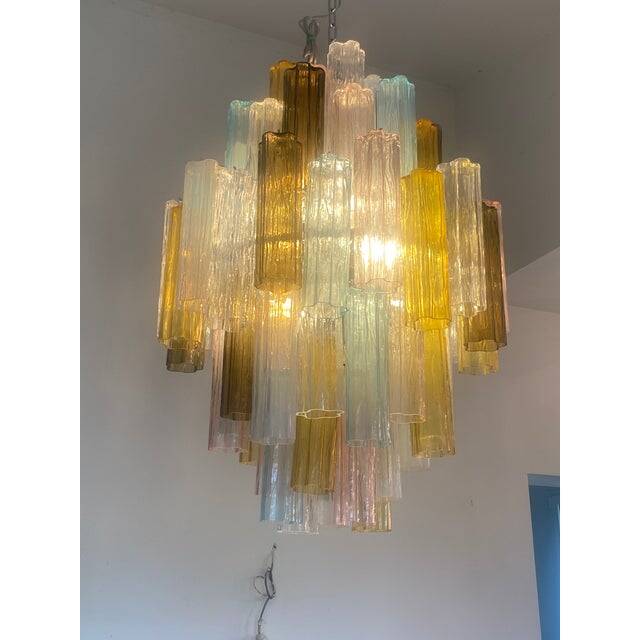 Contemporary Modern "Tronco" Murano Glass Sputnik Chandelier Venini Style