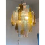 Contemporary Modern "Tronco" Murano Glass Sputnik Chandelier Venini Style