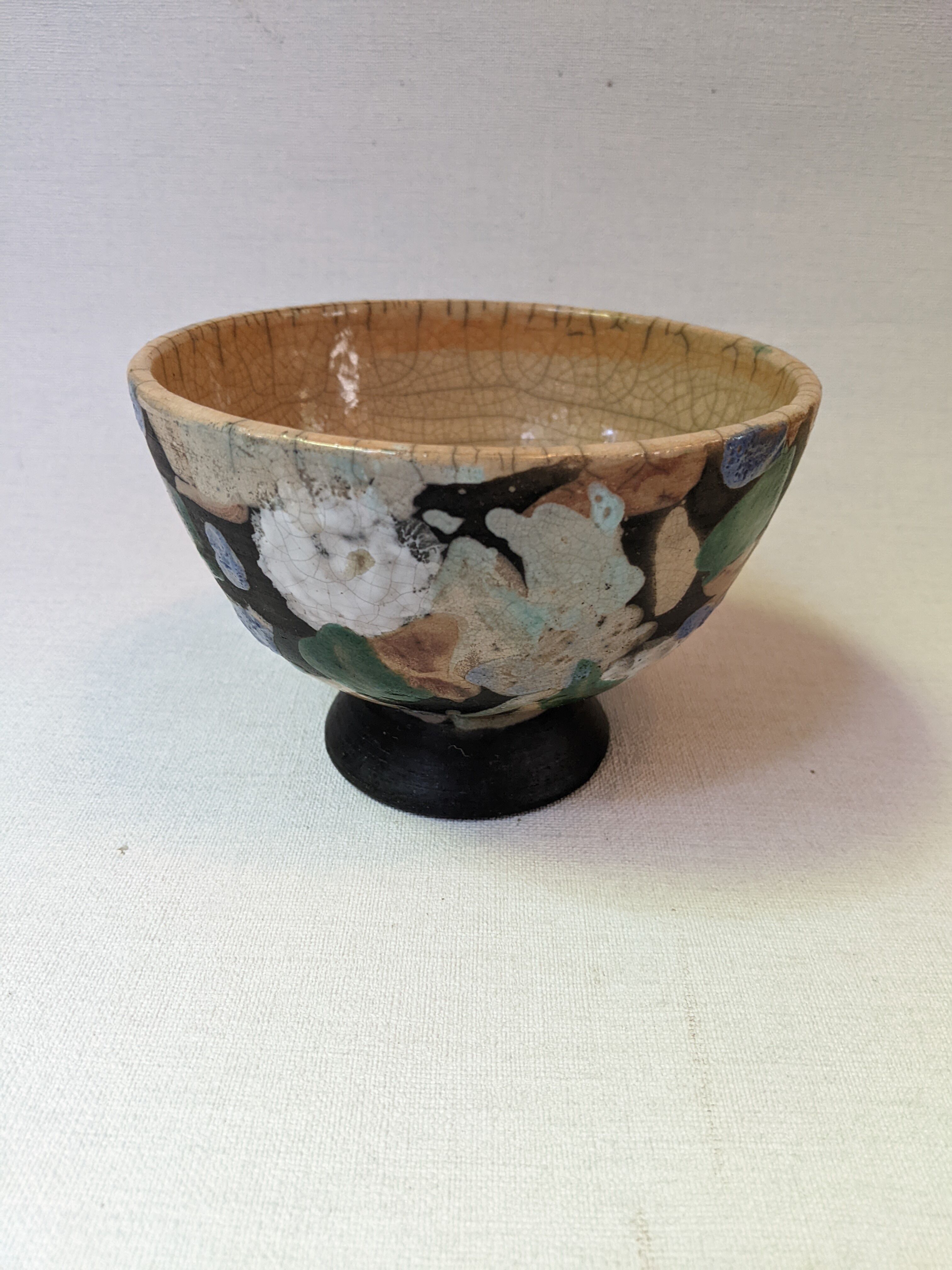 Raku ceramic bowl handmade