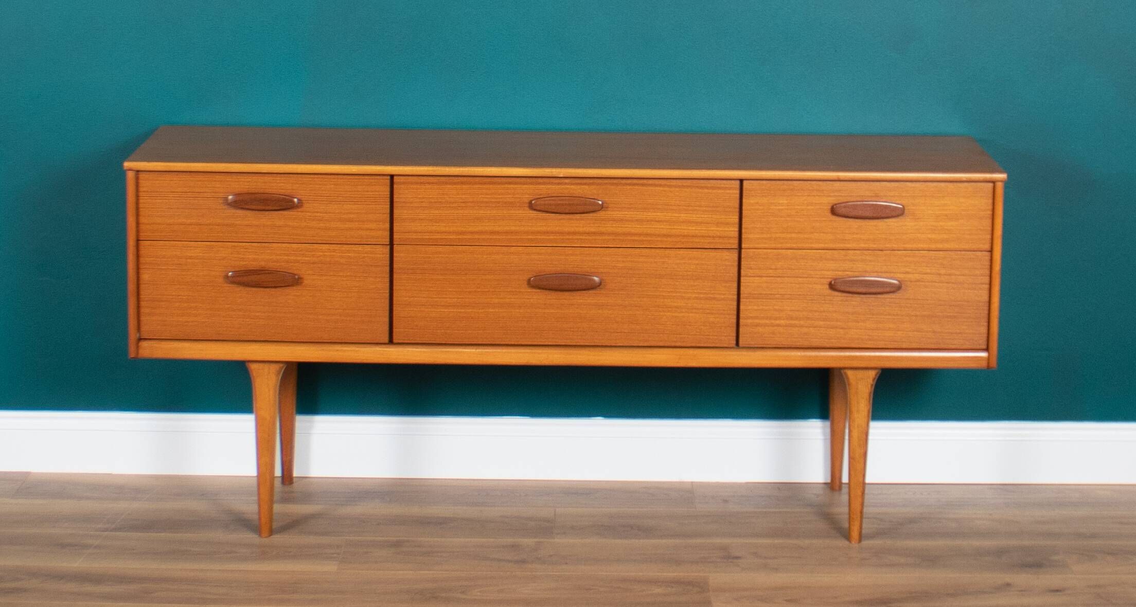 Commode buffet meuble tv rétro teck années 1960 austinsuite