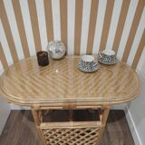 Rattan bistro table