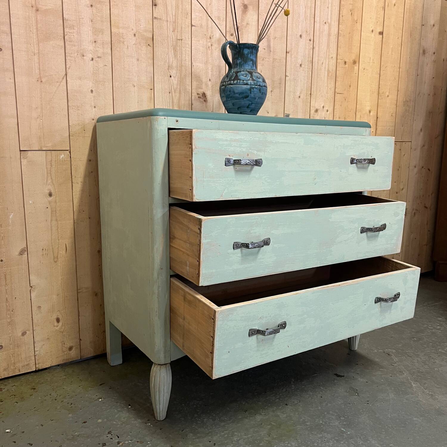 Vintage art deco three-drawer chest of drawers