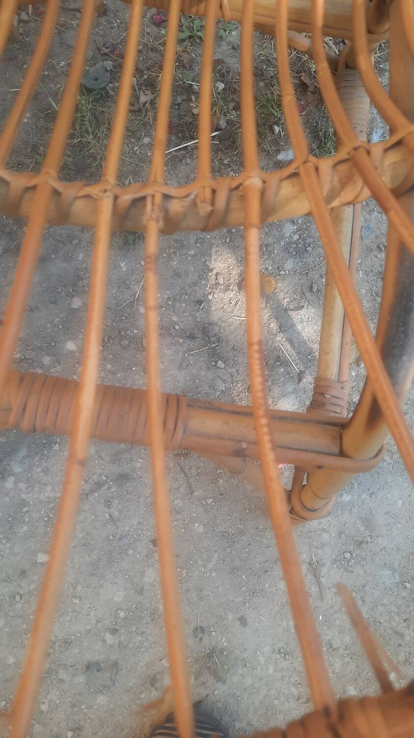 Rattan and bamboo garden furniture