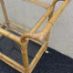 Bamboo service, wheeled cart, rolling bar, bar, vintage dessert