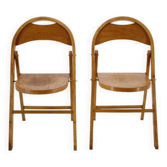 1950s Pair of B751 Folding Chair from Thonet/Ligna,Czechoslovakia