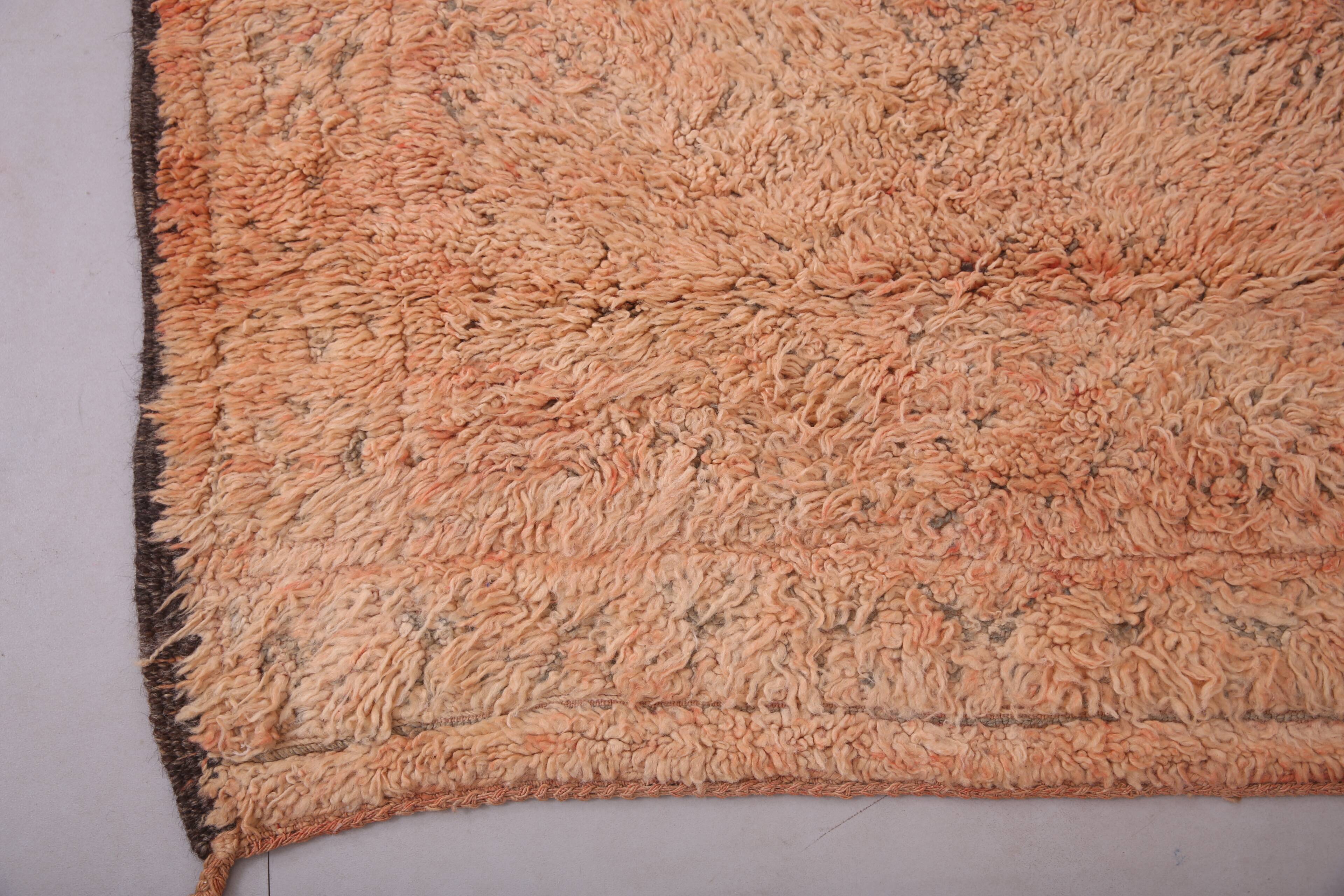 Peach Vintage Moroccan Rug 183 x 274 cm, Berber Wool Rug, Bohemian Rug