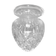 Bohemian crystal baluster vase - richly carved decoration engraved with clover