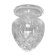 Bohemian crystal baluster vase - richly carved decoration engraved with clover